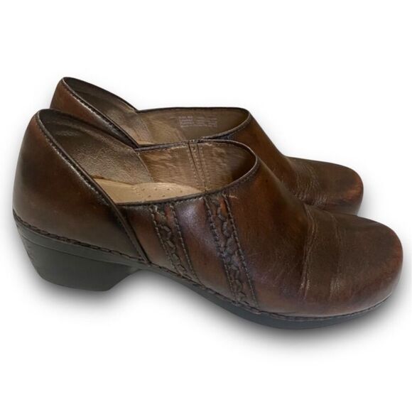 Dansko Sienna Leather Brown Clogs Mules Nursing Shoes US Women’s Size 9.5 EU 40 - Picture 2 of 11